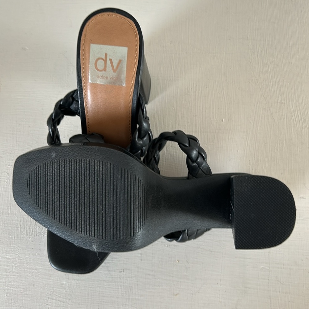 DV by Dolce Vita Black Braided Heels - Picture 3 of 6